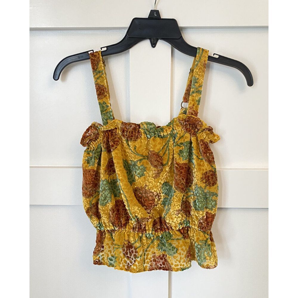New Anthropologie Felipa Cropped Velvet Tank Size XS‎